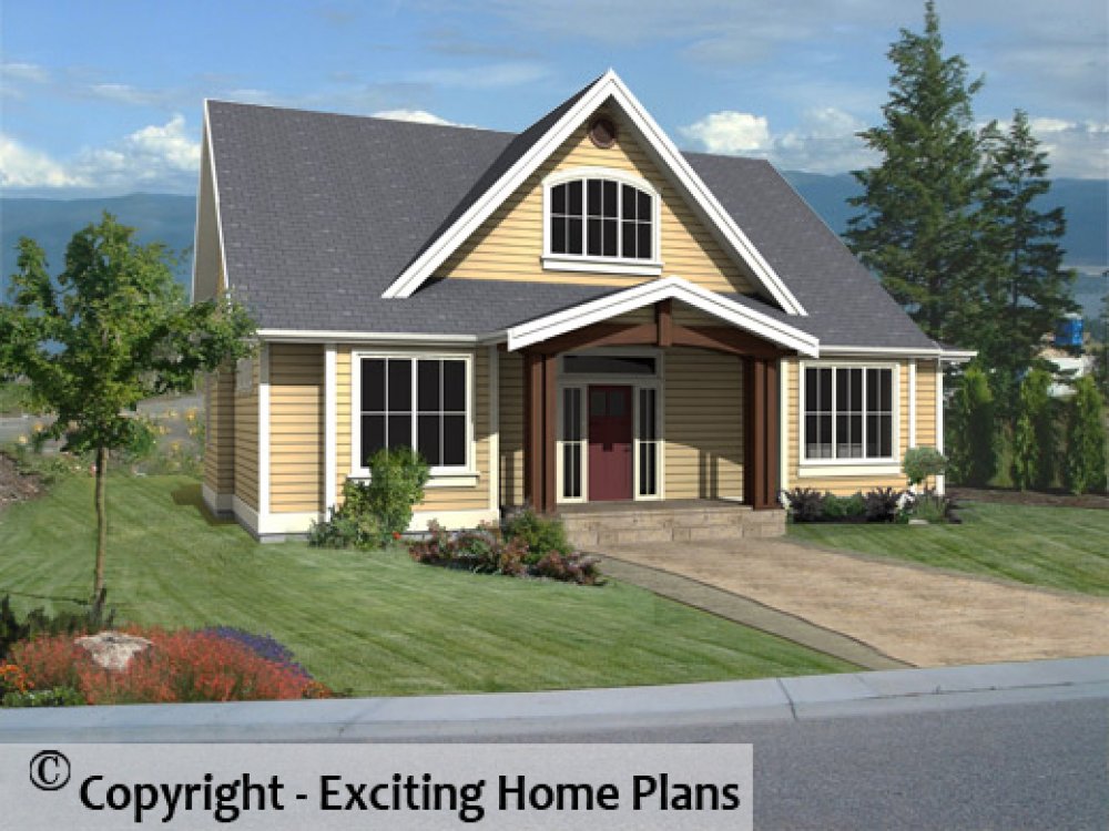 House Plan E1288-10 Exterior 3D View