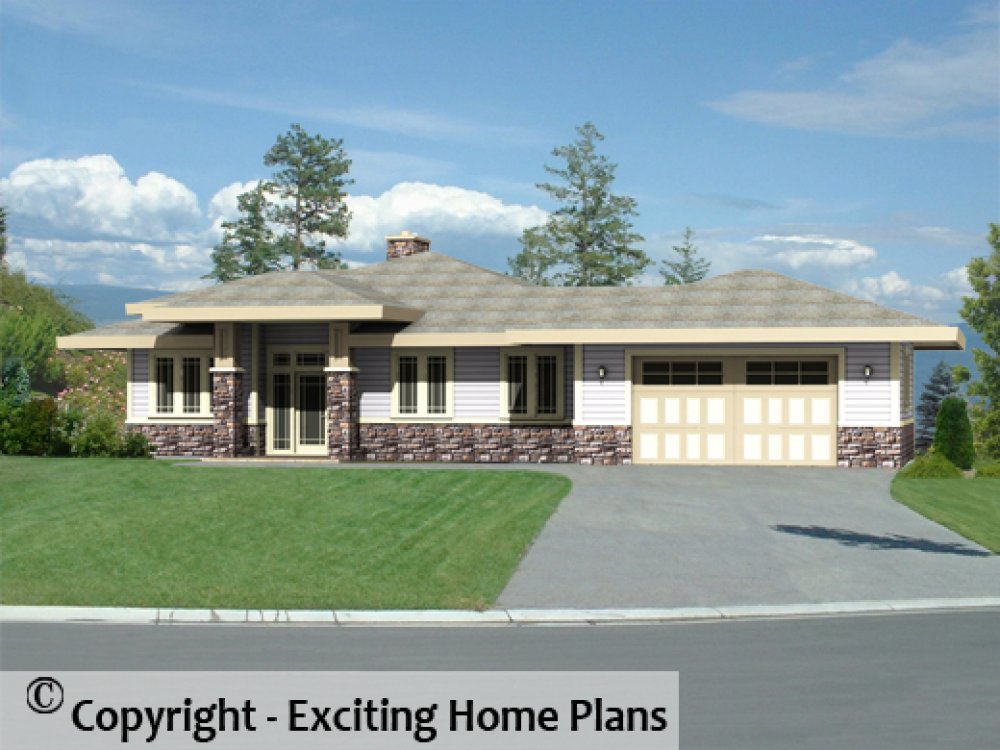 House Plan E1324-10 Exterior 3D View