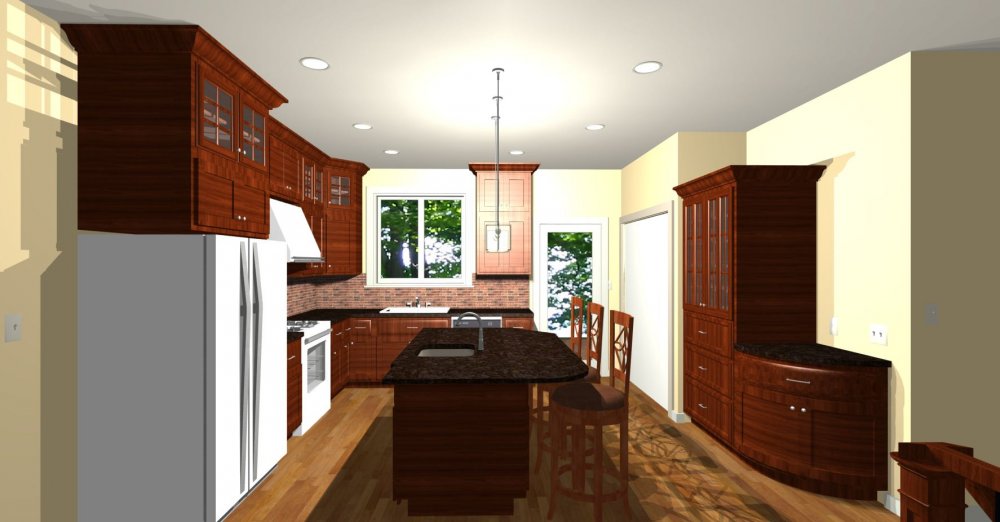 House Plan E1146-10 Interior Kitchen 3D Area