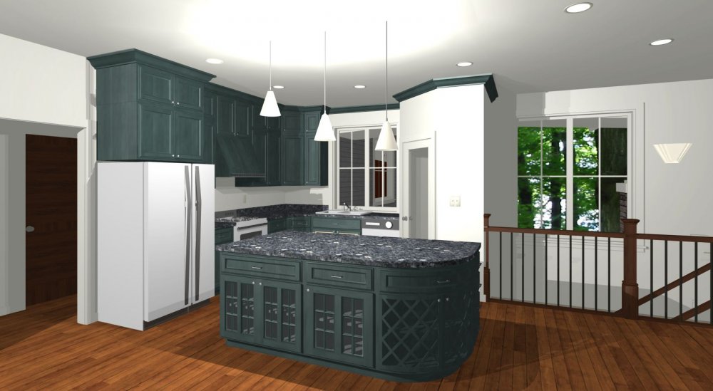 House Plan E1391-10 Interior Kitchen 3D Area