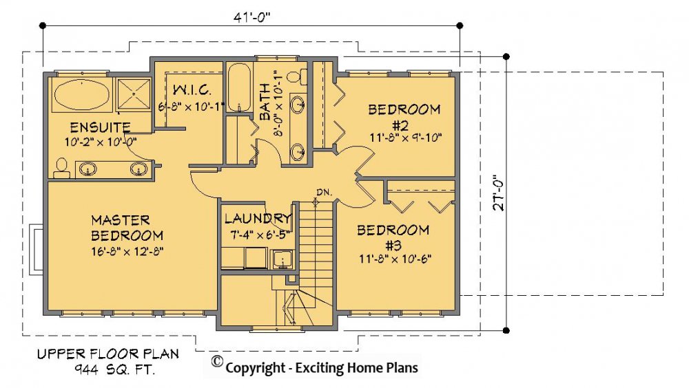 House Plan E1488-10 Upper Floor Plan