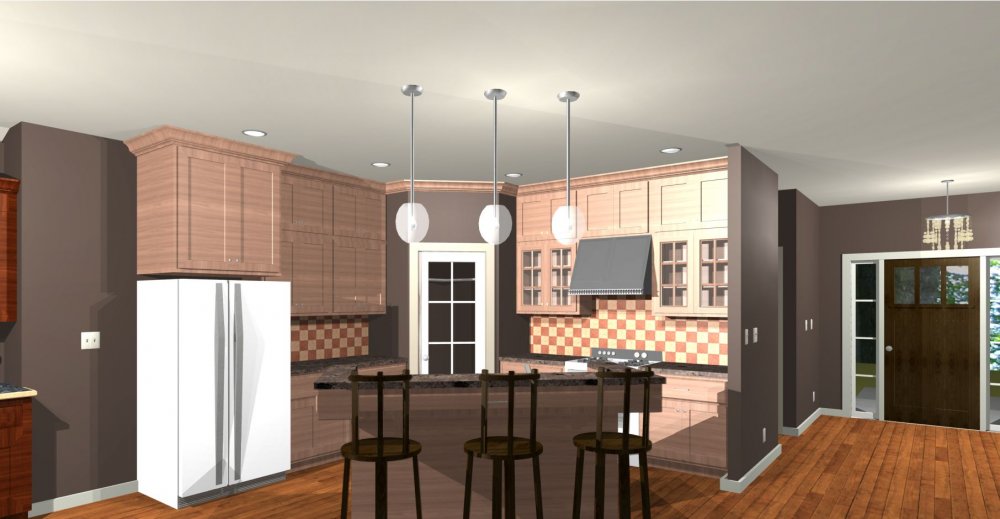 House Plan E1130-10 Interior Kitchen 3D Area