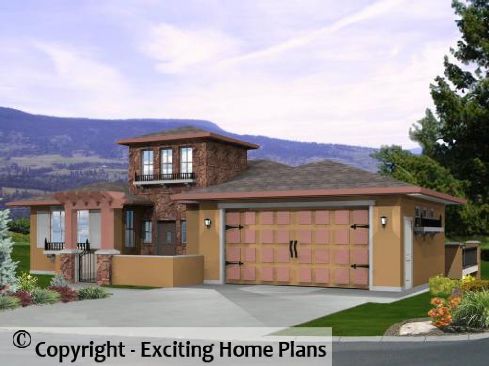 House Plan E1093-10 Exterior 3D View
