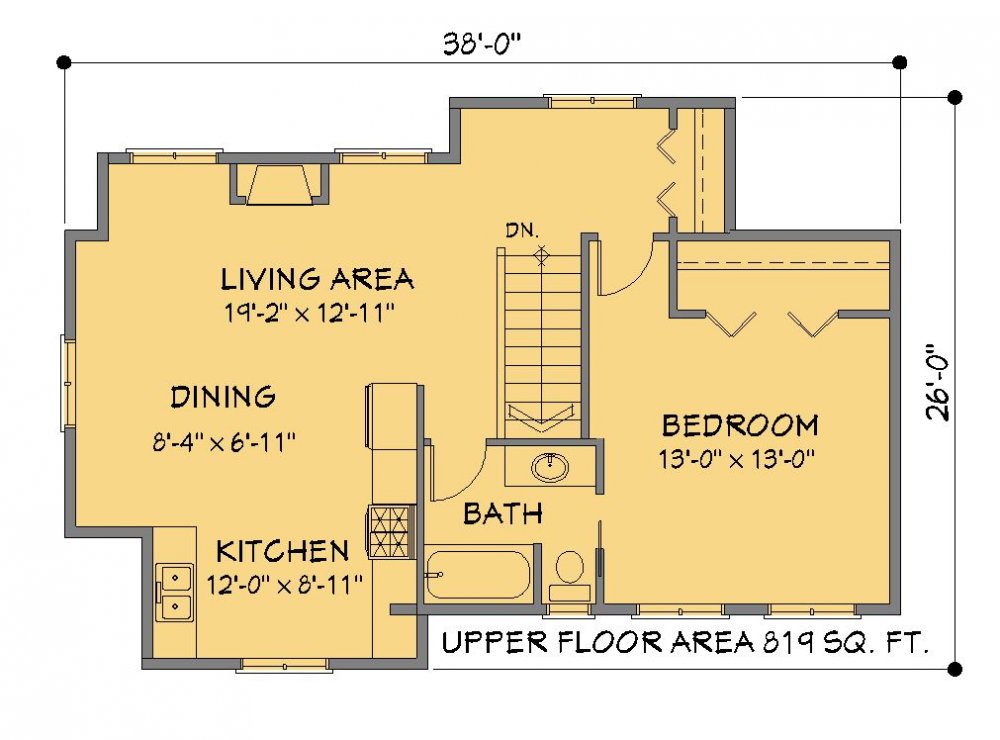 House Plan E1301-10  Main Floor Plan