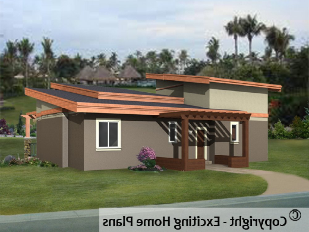 House Plan E1139-10 Exterior 3D View REVERSE
