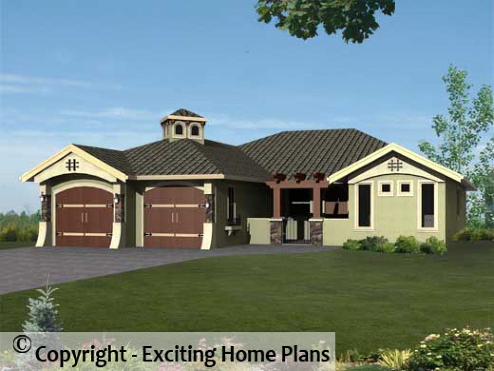 House Plan E1118-10 Exterior 3D View