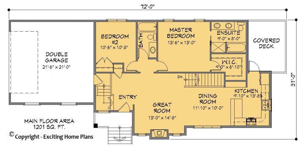House Plan E1514-10 Main Floor Plan