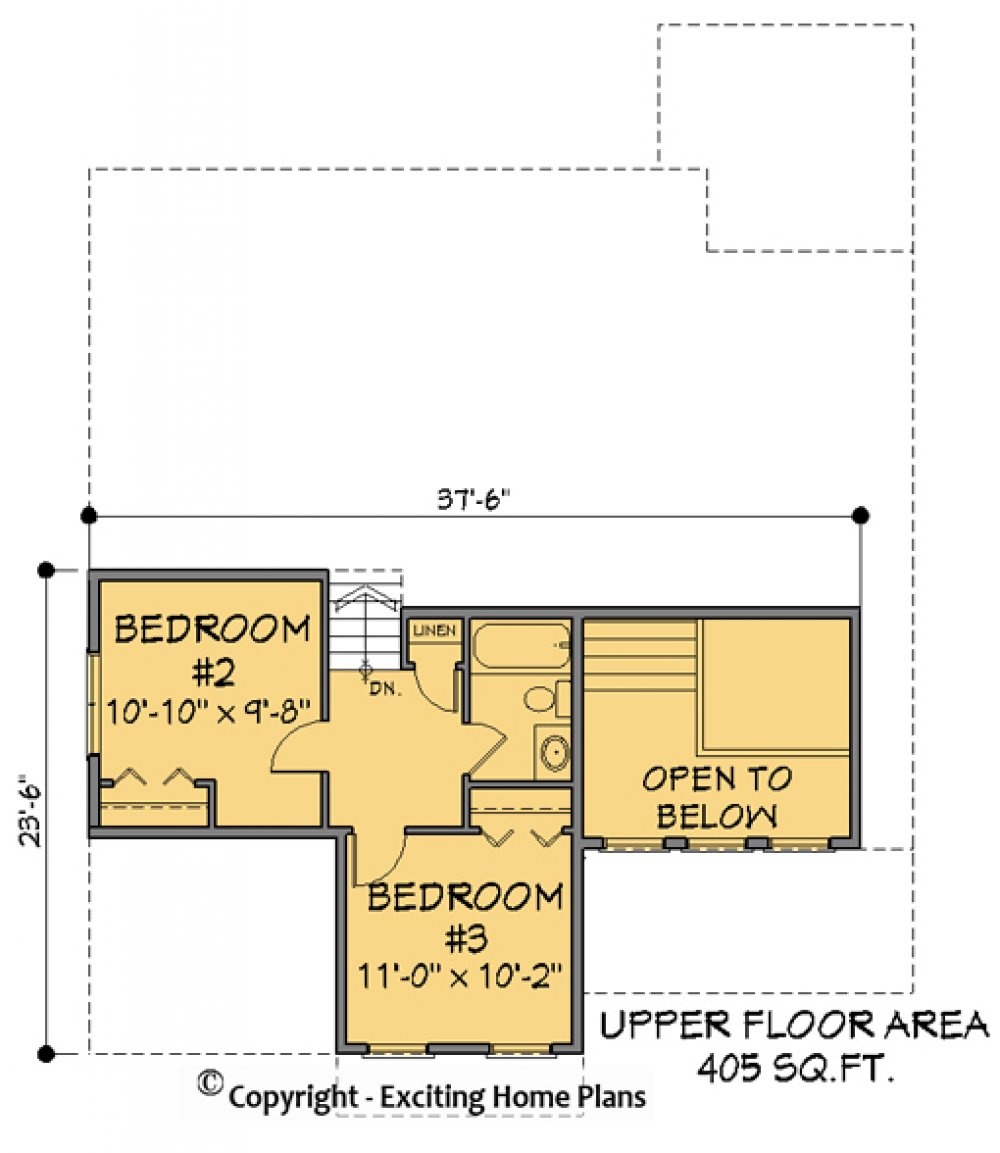 House Plan E1179-10 Upper Floor Plan