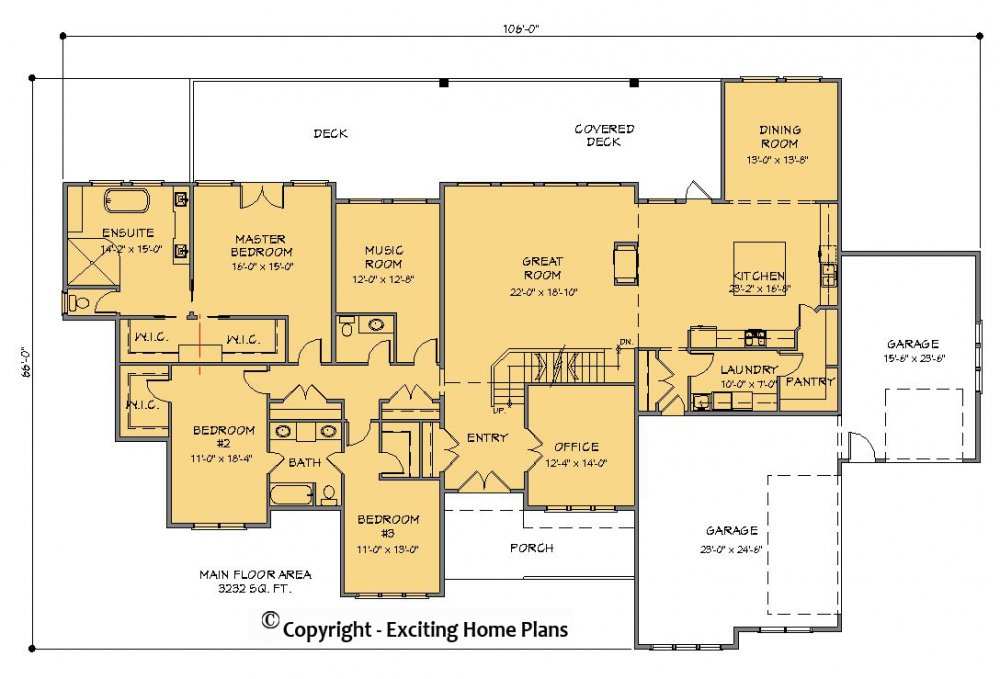 House Plan  E1642-10 Main Floor Plan