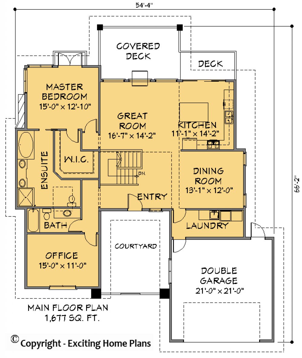 House Plan E1415-10  Main Floor Plan