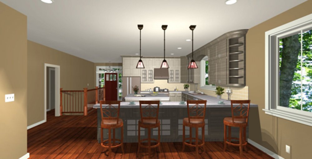 House Plan E1084-10 Interior Kitchen 3D Area