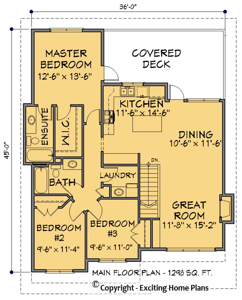 House Plan E1535-10 Main Floor Plan
