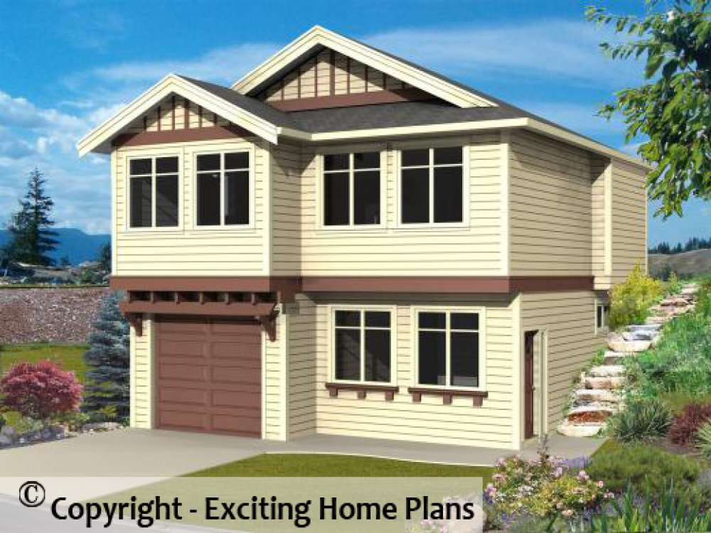 House Plan E1155-10 Exterior 3D View