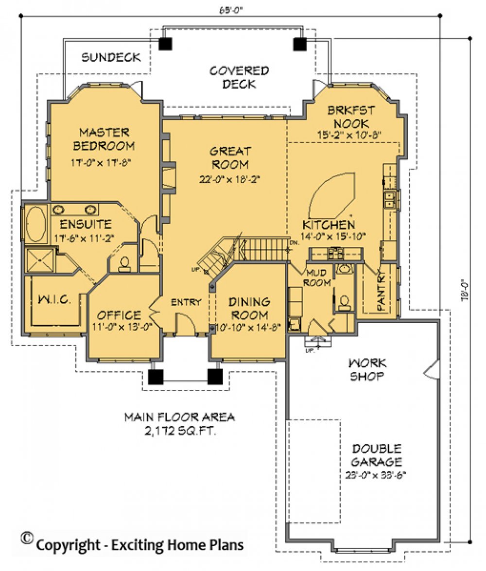 House Plan E1144-10 Main Floor Plan