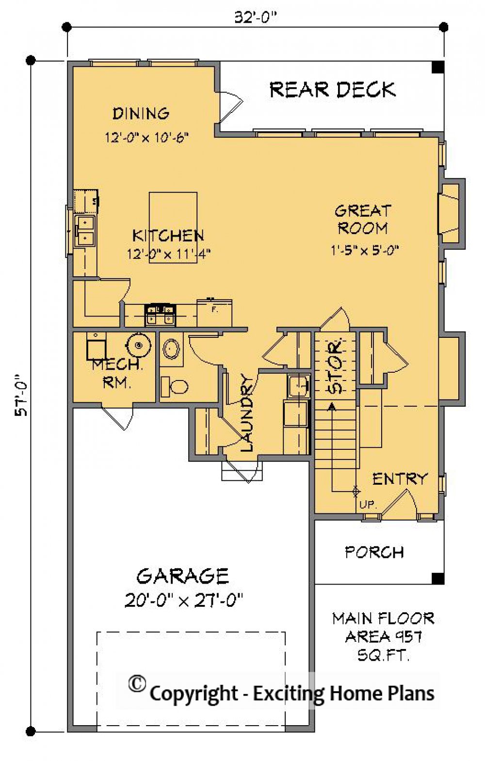 House Plan 1574-10  Main Floor Plan