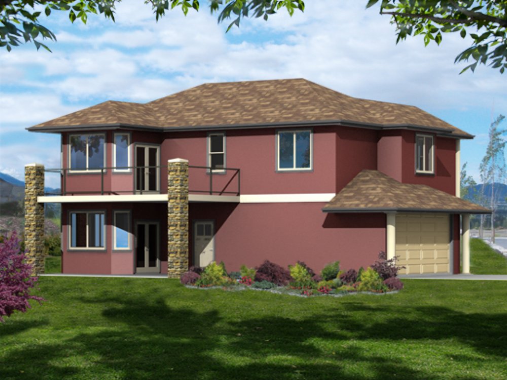 House Plan E1285-10 Exterior 3D View