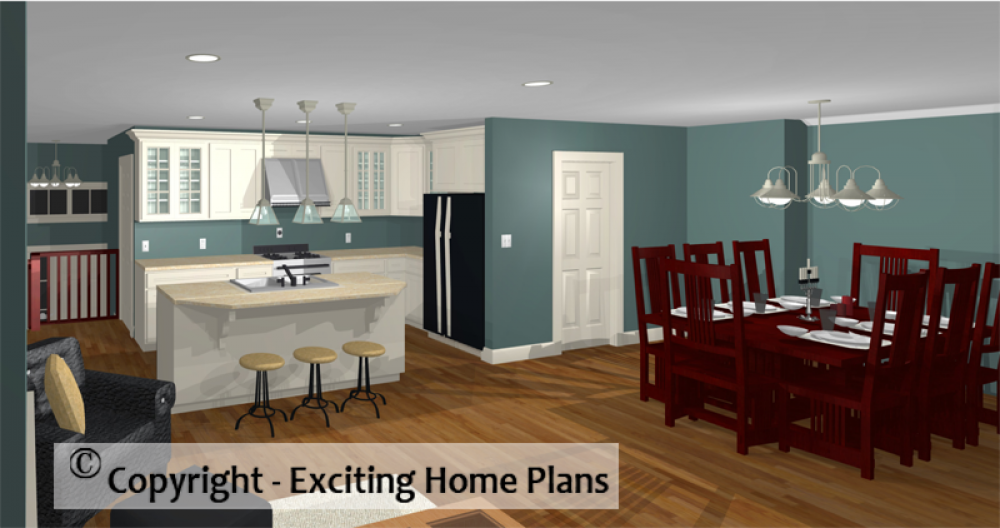 House Plan E1682-11M Interior Living Area