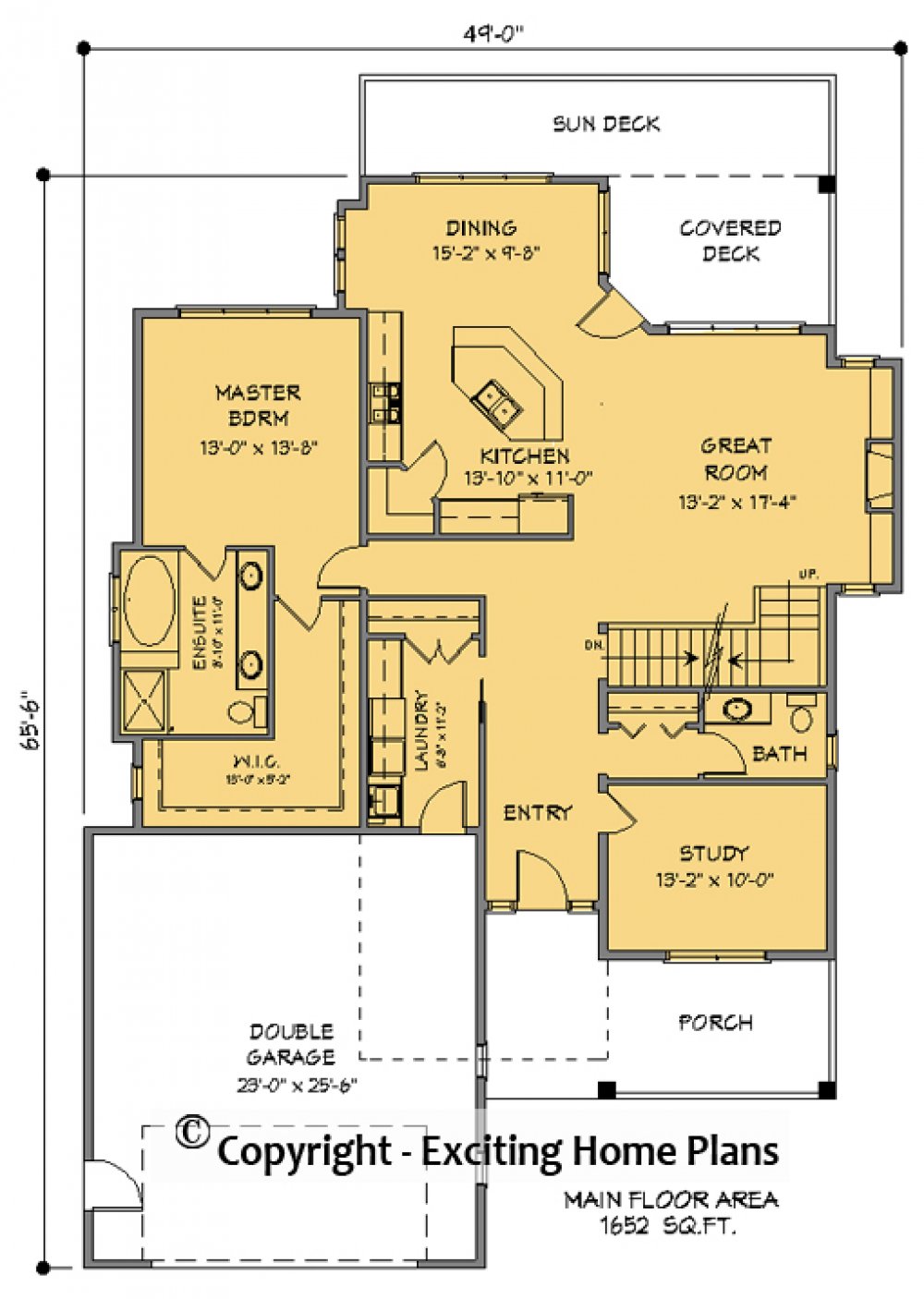 House Plan E1286-10 Main Floor
