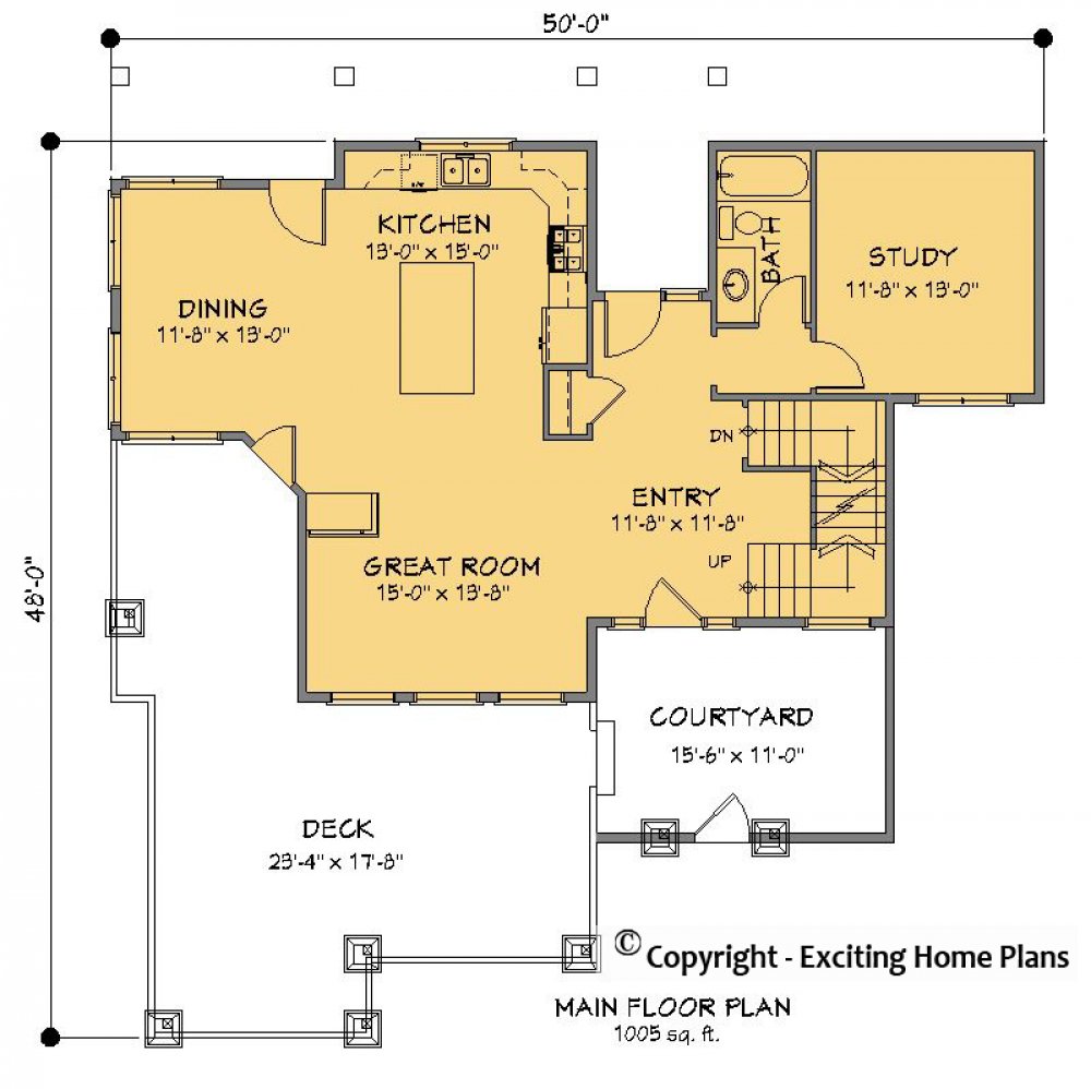 House Plan E1478-10 Main Floor Plan