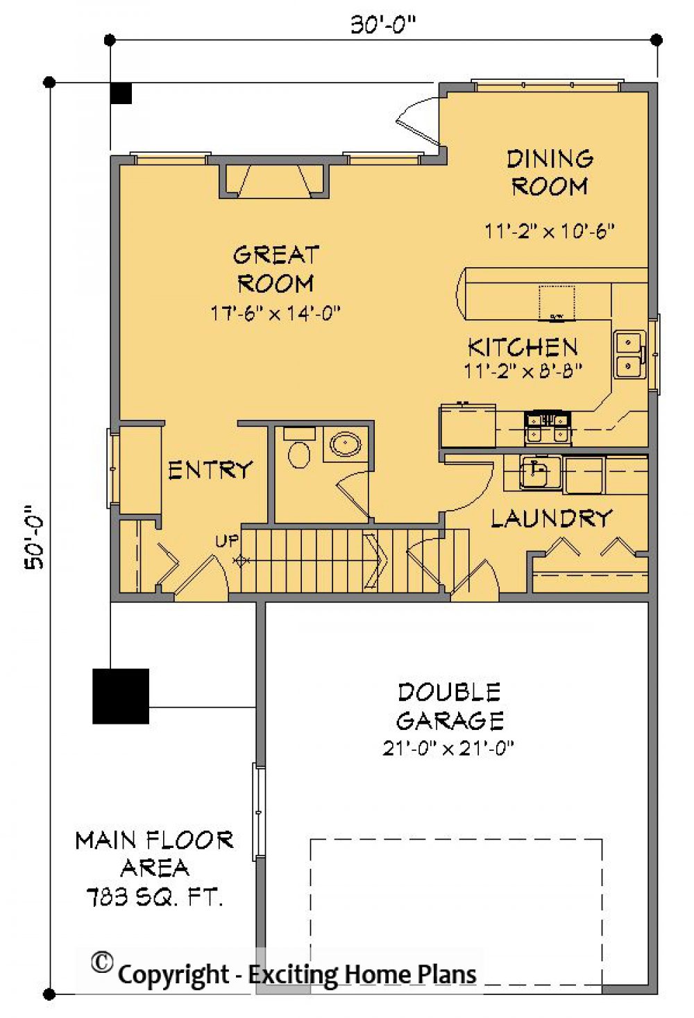 House Plan E1369-10 Main Floor Plan