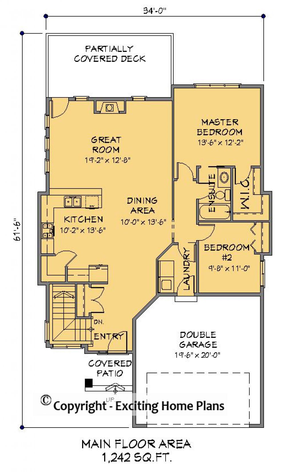 House Plan E1188-10 Main Floor Plan