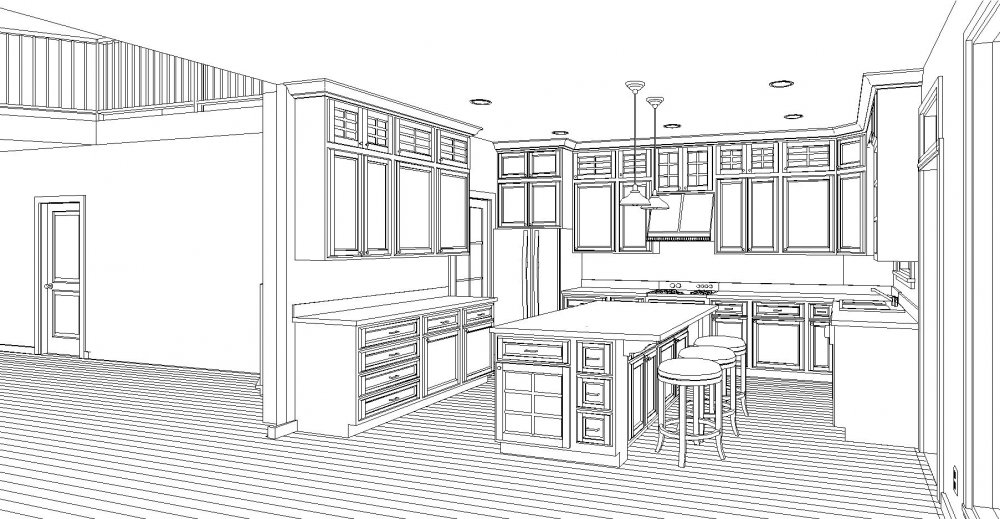 House Plan E1713-10 Interior Kitchen Area