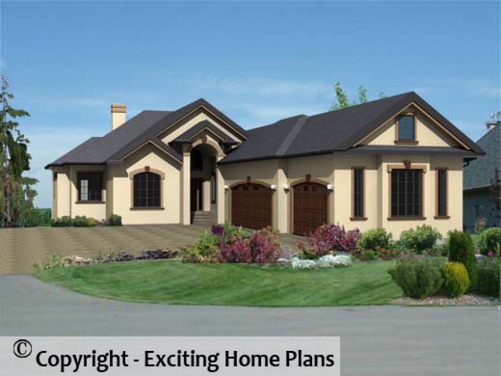House Plan E1235-10 Exterior 3D View