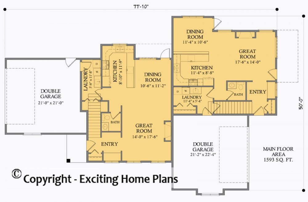 House Plan E1372-10 Main Floor Plan