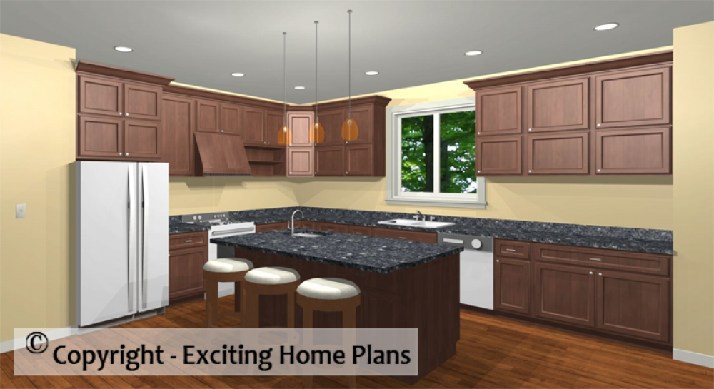 House Plan E1566-10 Interior Kitchen Area