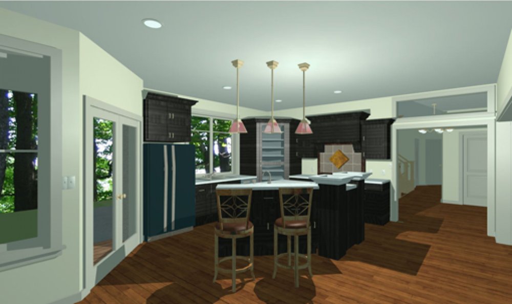 House Plan E1089-10 Interior Kitchen 3D Area