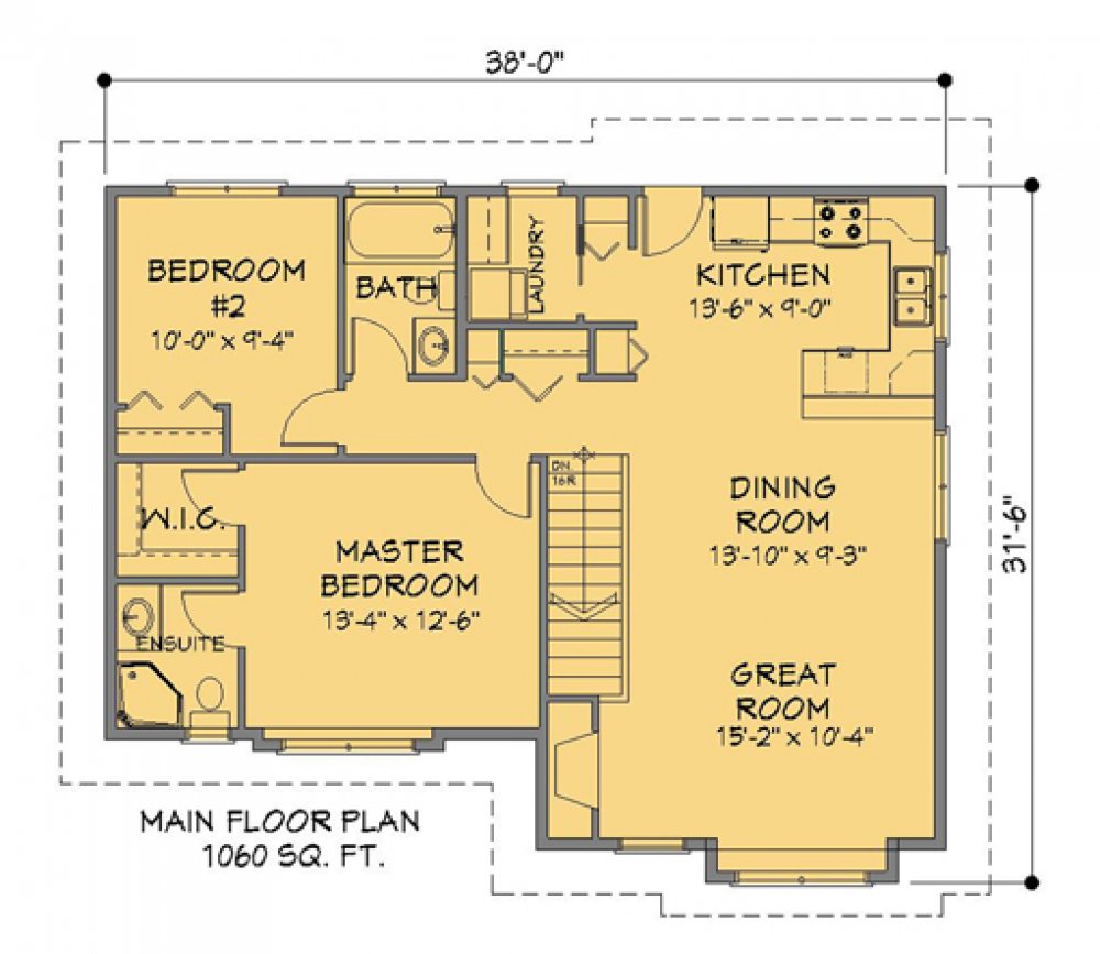 House Plan E1162-12 Main Floor Plan
