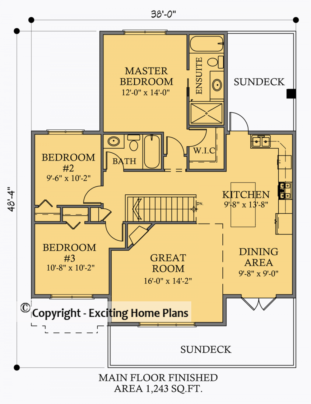 House Plan E1041-10 Main Floor Plan