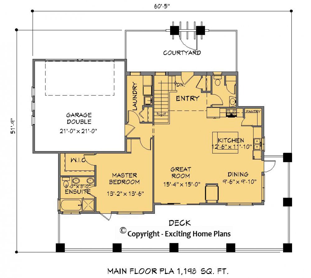 House Plan E1431-10 Main Floor Plan