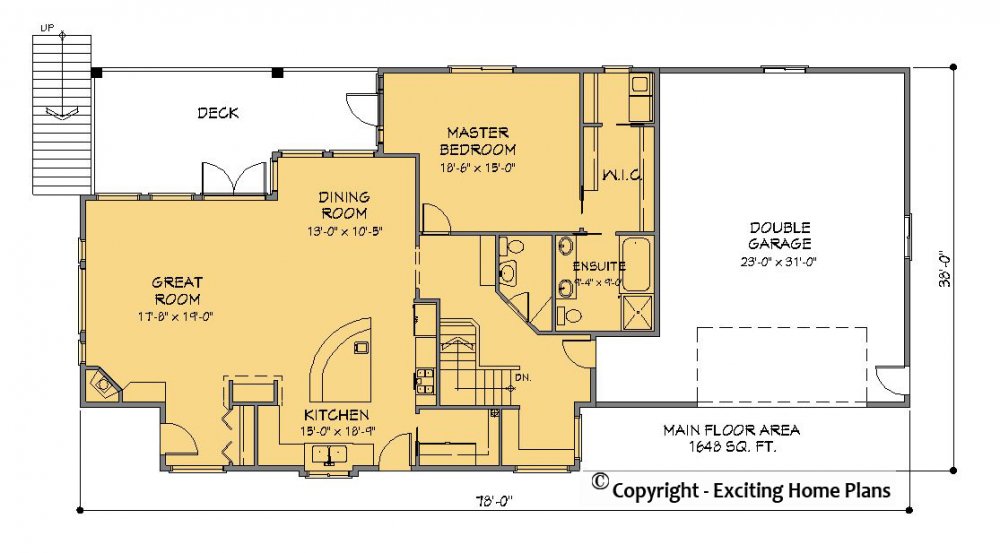 House Plan E1256-10 Main Floor Plan
