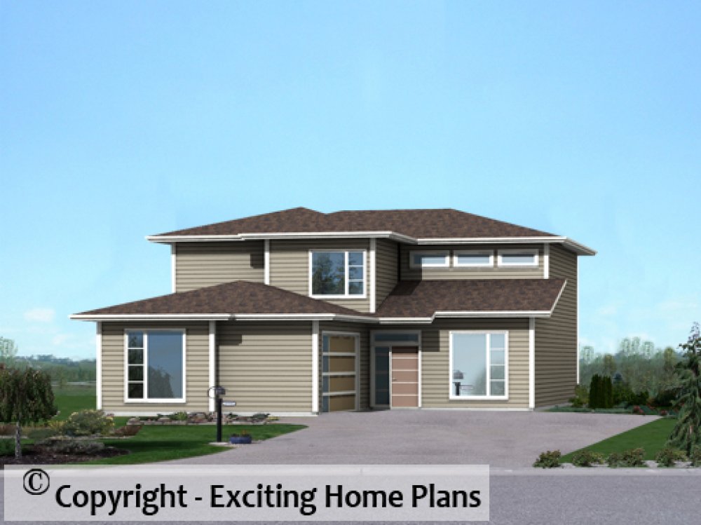 House Plan E1714-10 Front 3D View