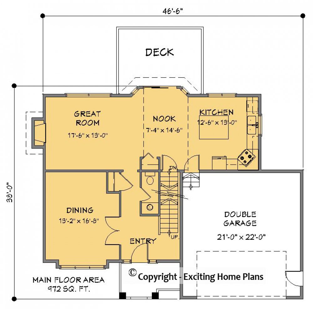House Plan E1551-10 Main Floor Plan