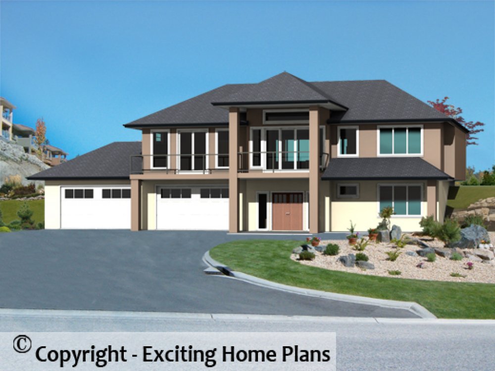 House Plan E1321-10 Exterior 3D View