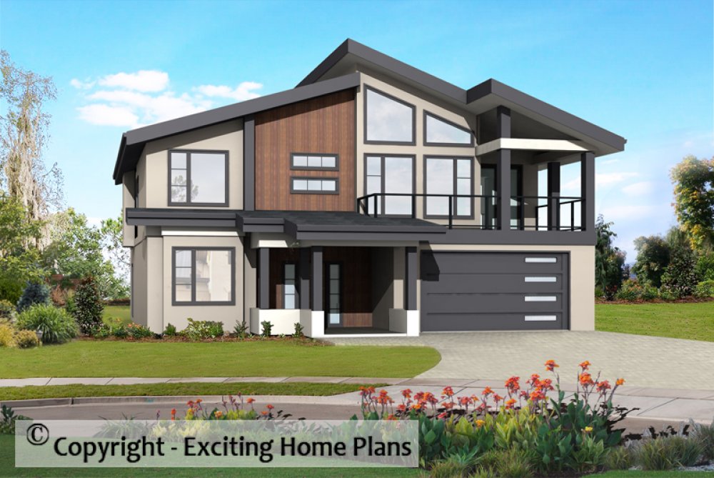 House Plan E1009-10M Exterior 3D View