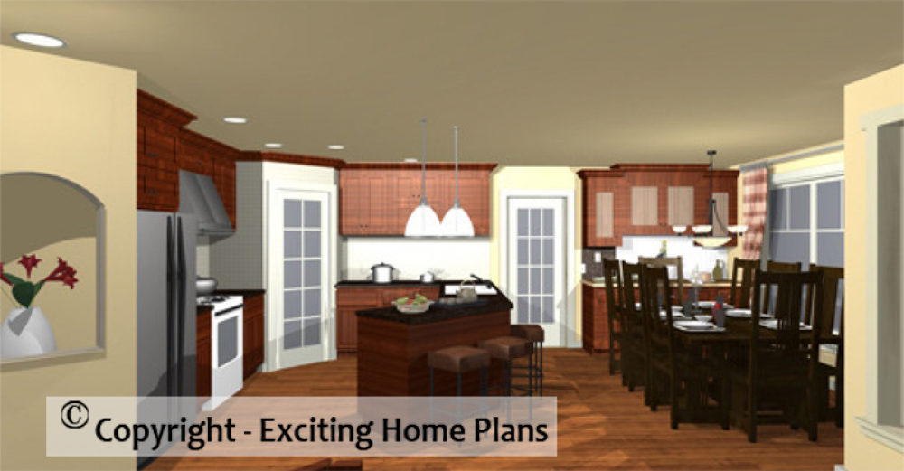 House Plan E1003-10M Interior Living Area
