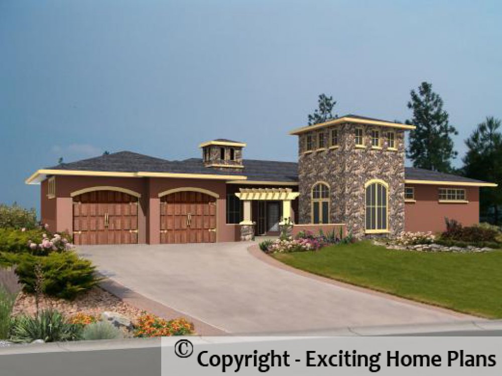 House Plan E1148-10 Exterior 3D View