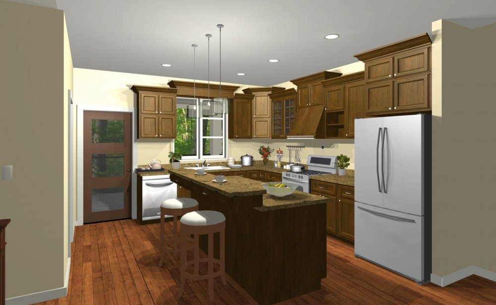 House Plan E1732-10 Interior Kitchen Colour Area