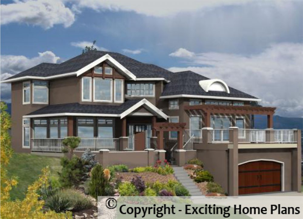 House Plan E1070-10 Exterior 3D View