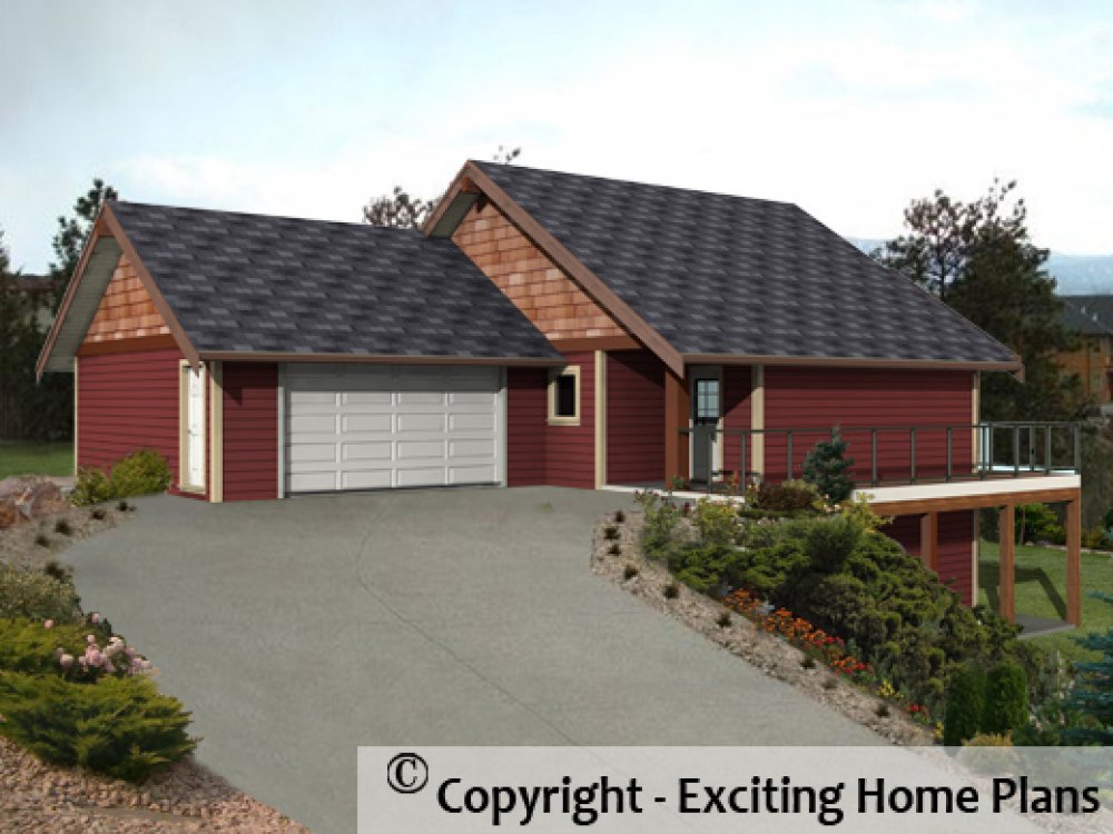 House Plan E1182-10 Exterior 3D View