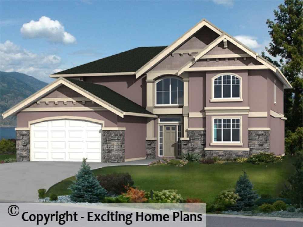 House Plan E1098-10 Exterior 3D View