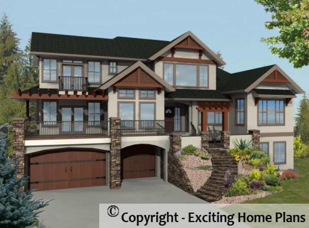 House Plan E1089-10 Exterior 3D View