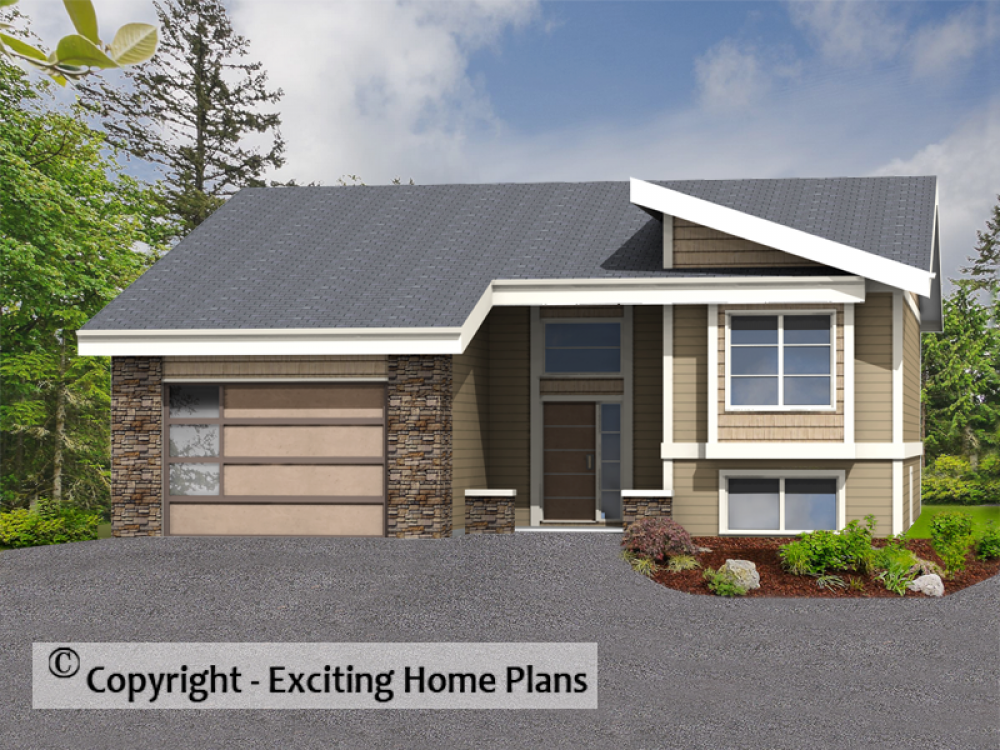 House Plan Information For Amerson II Modern Bi Level House Plan Information For Amerson II Modern Bi Level