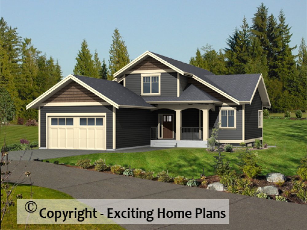 House Plan E1636-10 - Front Exterior View