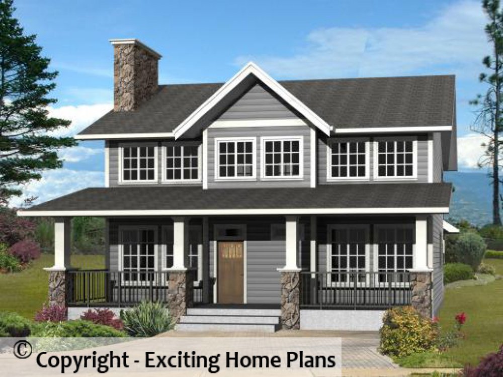 House Plan E1156-10 Exterior 3D View