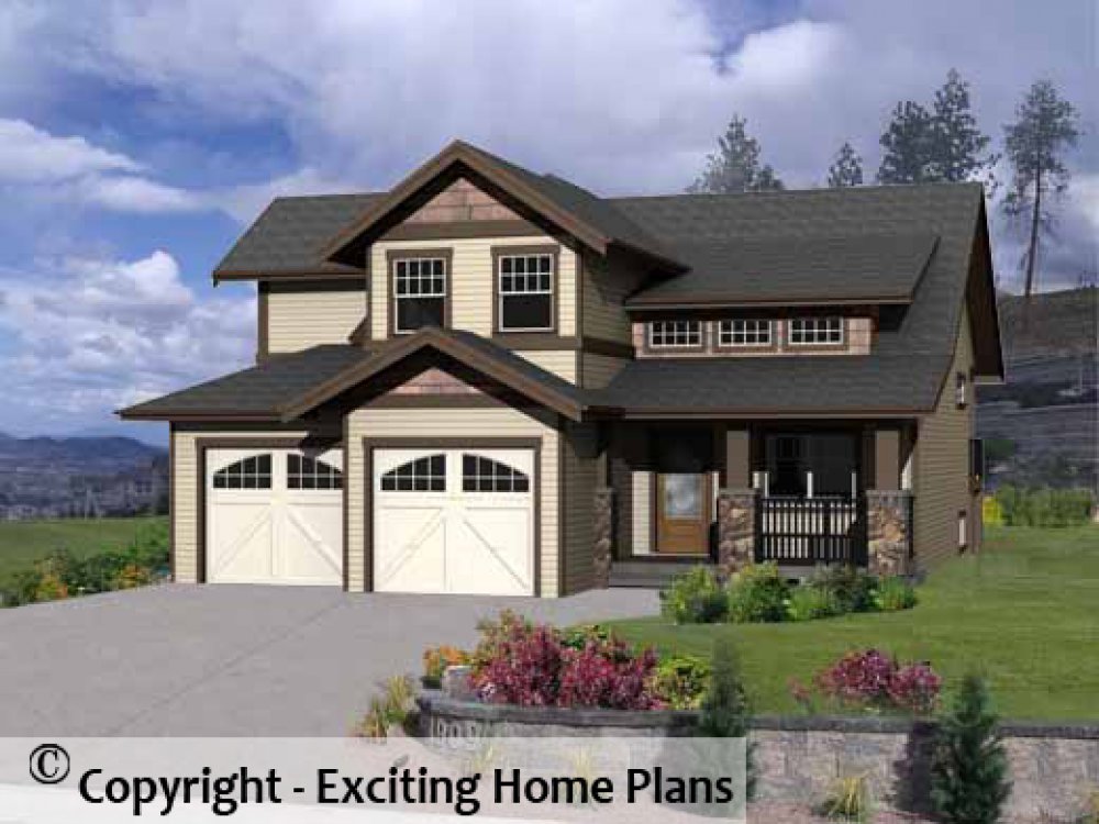 House Plan E1179-10 Exterior 3D View